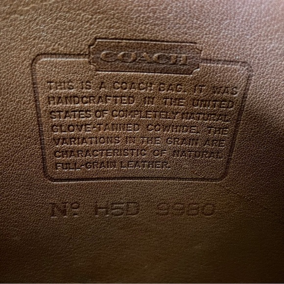 Vintage Coach Taft British Tan Crossbody Bag Shoulder Bag Made In USA 9980 - Picture 7 of 12